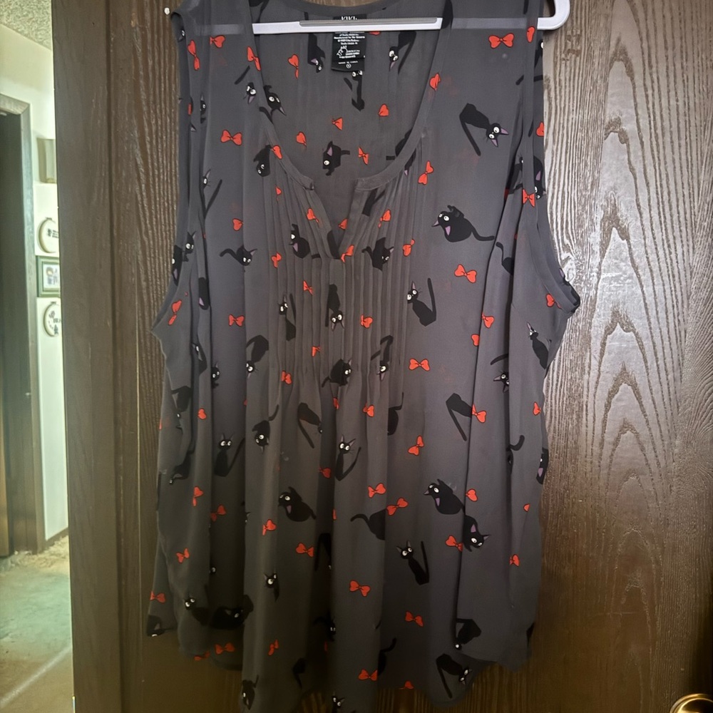 Torrid Kiki’s Delivery Service Jiji Cat Print Blouse 5X